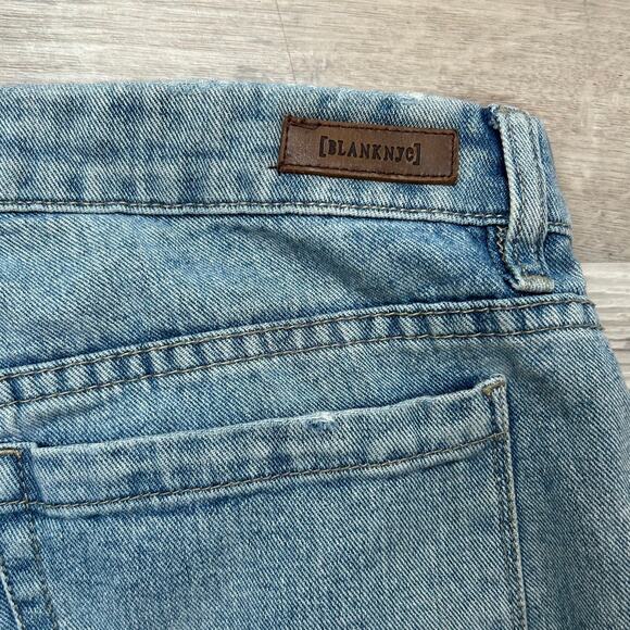BLANKNYC Denim Cutoff Shorts Light Wash Raw Hem High Rise 29 - Picture 4 of 5